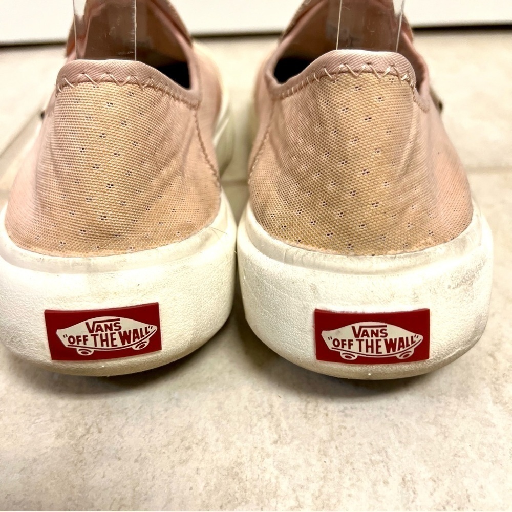 VANS Comfycush One Slip On women’s Size 9.5M Subtle Checker Peach White Barbie. - Picture 5 of 9